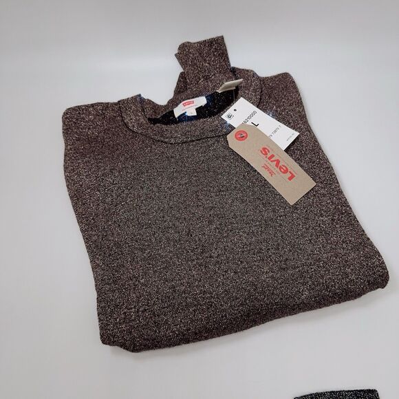 Levi’s Women’s Wool Blend Sparkly Shimmer Sweater Holiday Christmas New Year L - Picture 4 of 11
